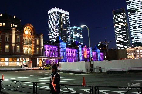 東京駅舎が特別ライトアップ 東京ミチテラス へ行ってみた 話題 鉄道新聞