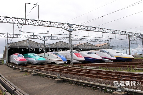 JR東日本の新幹線「E2～E7系」が一堂にそろう 新潟の新幹線車両センター【写真追加】 | 話題 | 鉄道新聞