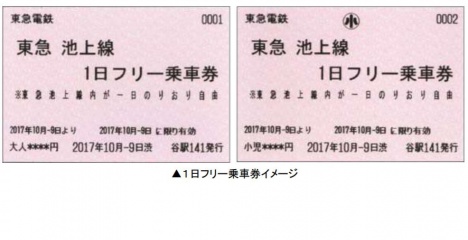 「池上線フリー乗車デー」実施へ（東急電鉄ニュースリリースより）