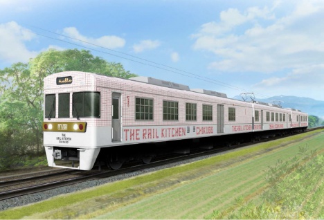 「THE RAIL KITCHEN CHIKUGO」外装デザイン（西日本鉄道ニュースリリースより）