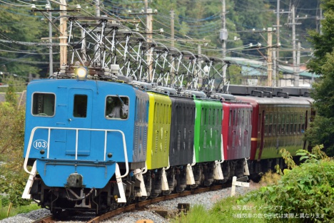 秩父鉄道の電気機関車による聖火リレー ※イメージ（画像提供：秩父鉄道）